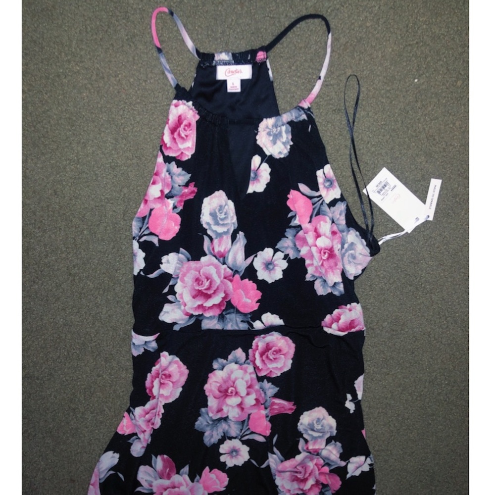 Juniors large knee length floral dress